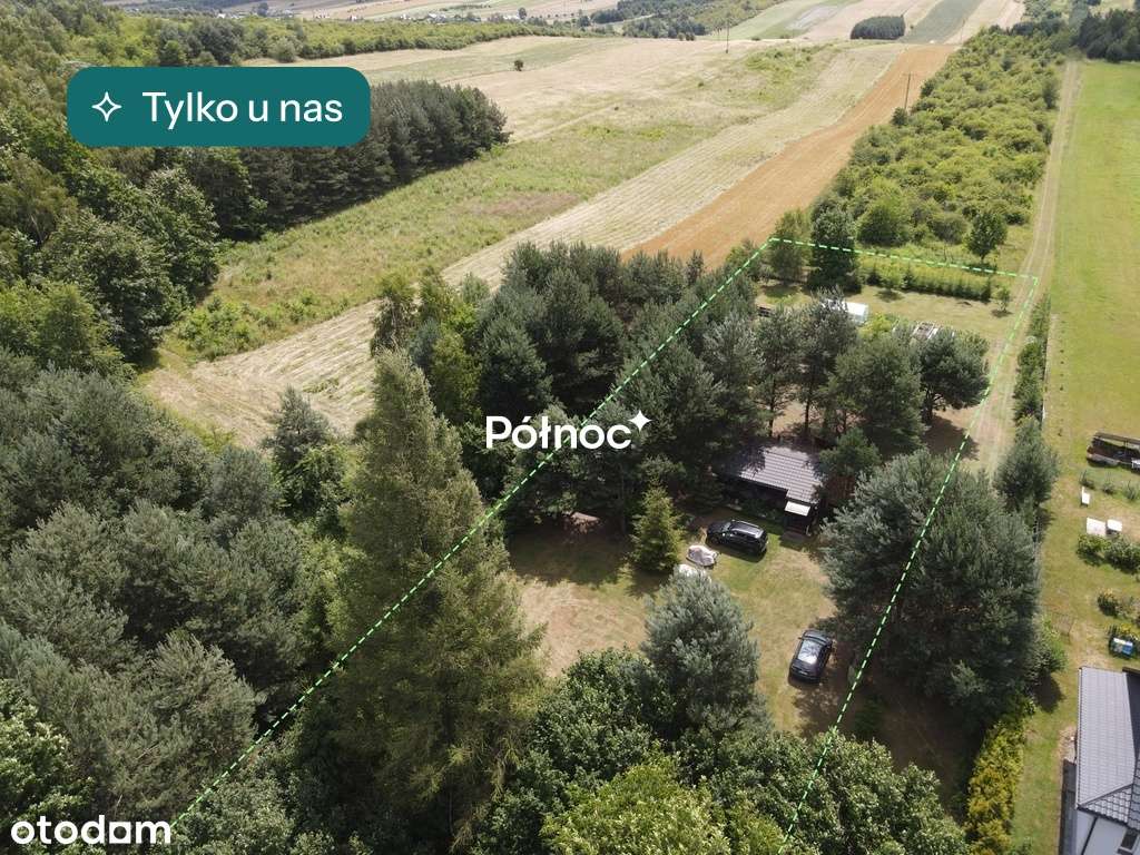Działka z domkiem holenderskim, okolice Wolbromia