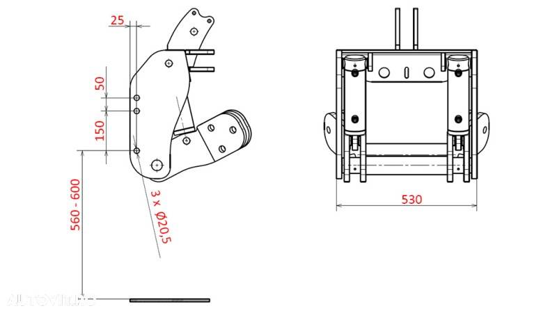 Tiranti frontali hidraulici pentru tractor - 6