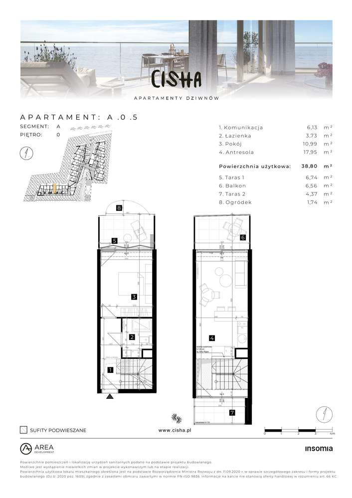 Cisha Dziwnów | mieszkanie 3-pok. | A.0.5 - Pełny obrazek: 2/7