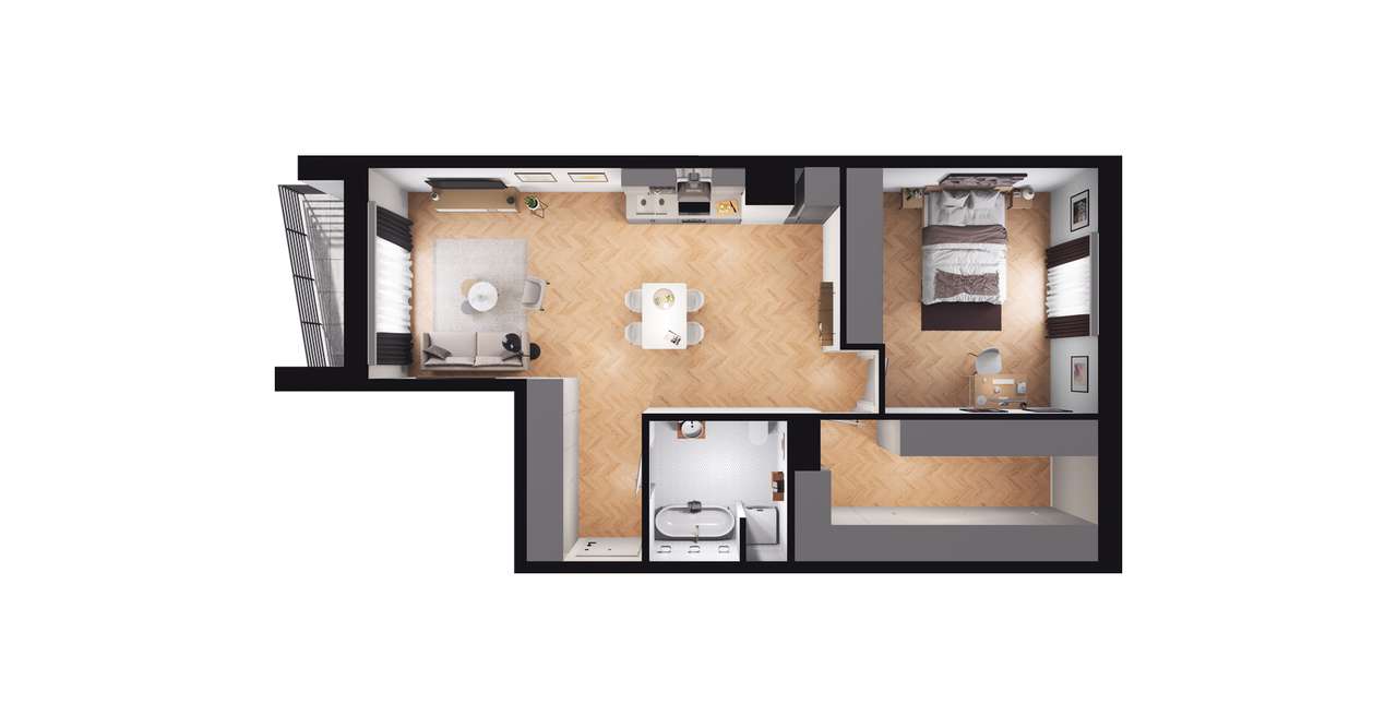 2-pokojowe mieszkanie 67m2 + balkon Bez Prowizji - Pełny obrazek: 2/8