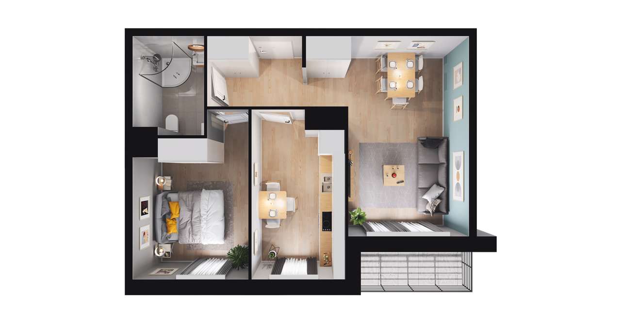 Osiedle Green Park | mieszkanie 2-pok. | 11_A10 - Pełny obrazek: 3/9