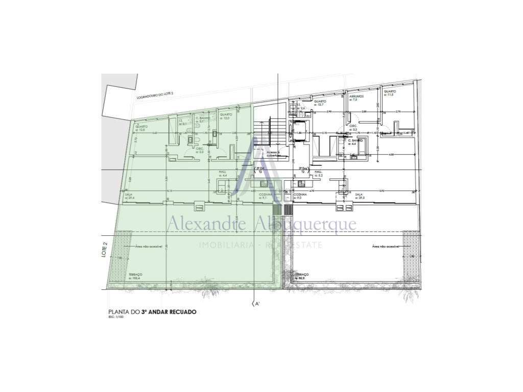 Empreendimento a um passo das Praias, T2 com terraço de 100m2-14