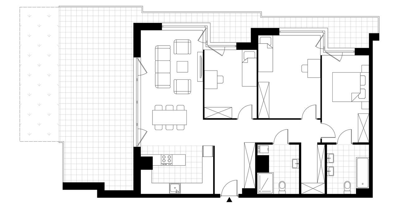 4-pokojowe mieszkanie 101m2 + taras - Pełny obrazek: 4/9