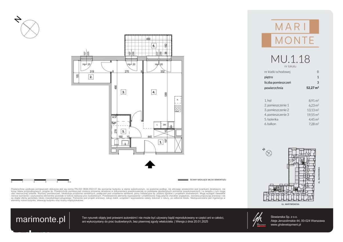 Marimonte  | mieszkanie 3-pok. | M​U.1.18 - Pełny obrazek: 2/8