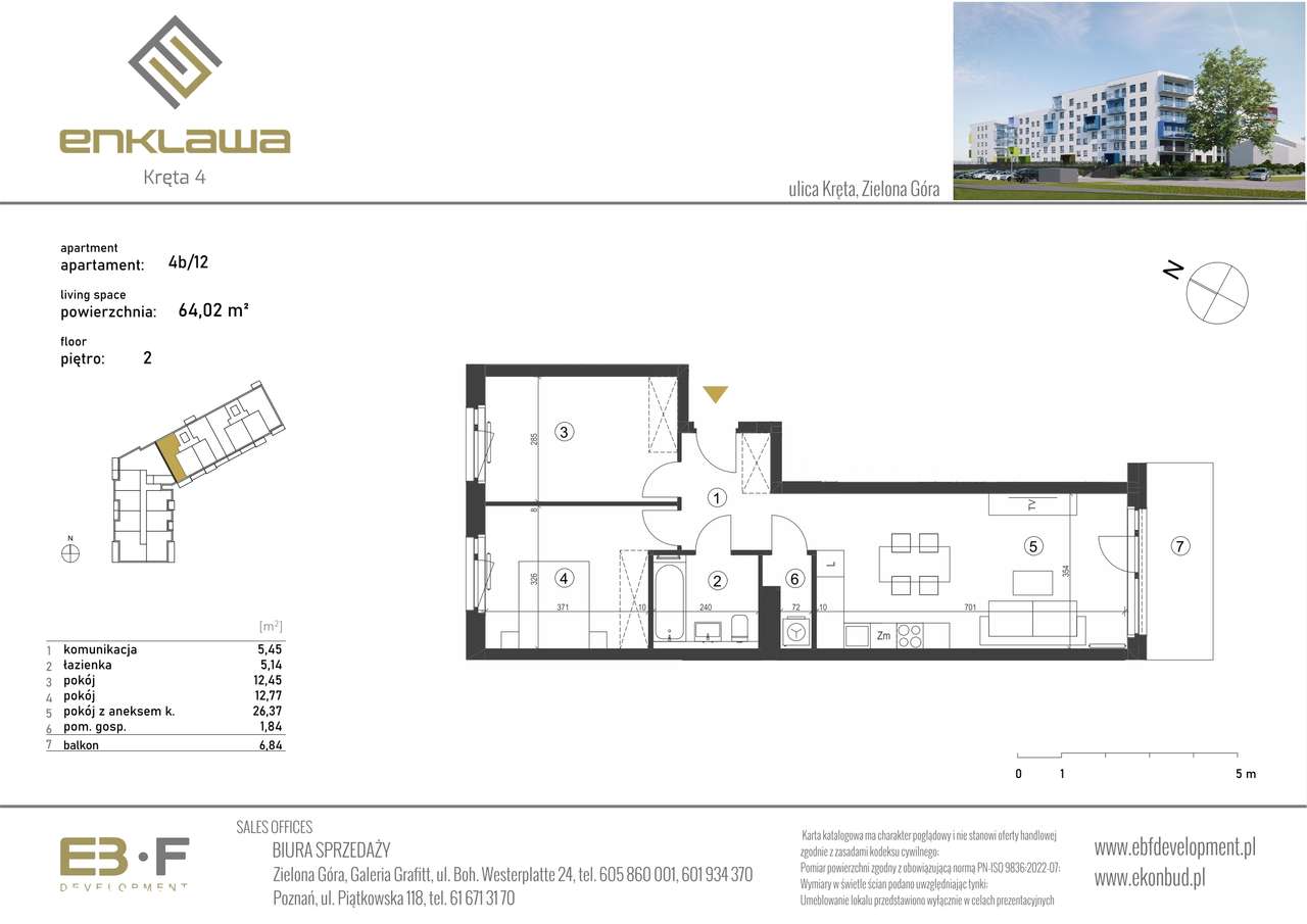 Enklawa | mieszkanie 3-pok. | B_12 | rezerwacja - Pełny obrazek: 2/6
