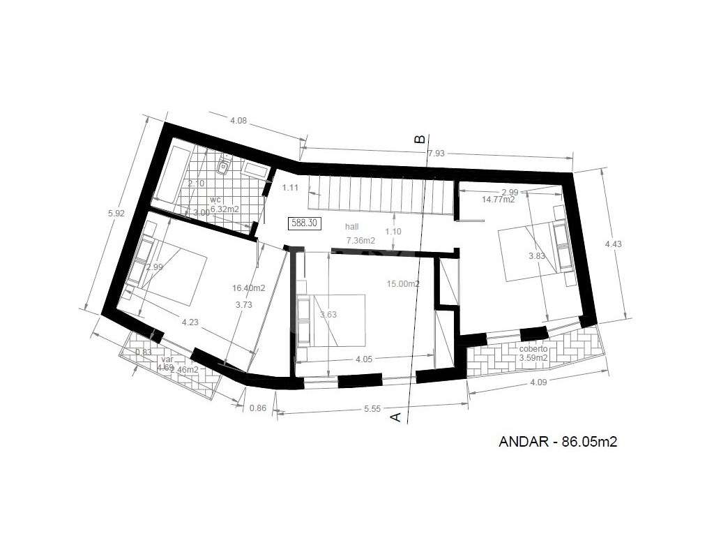 Venda em Estrutura de Moradia T3 no centro de Alijó - Grande imagem: 4/5