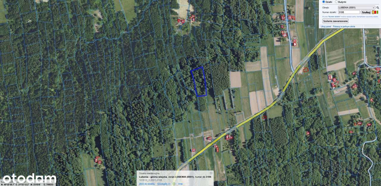 Działka budowlana 5177 m2 granicząca z mniejszą działką Lubenia - Pełny obrazek: 2/5