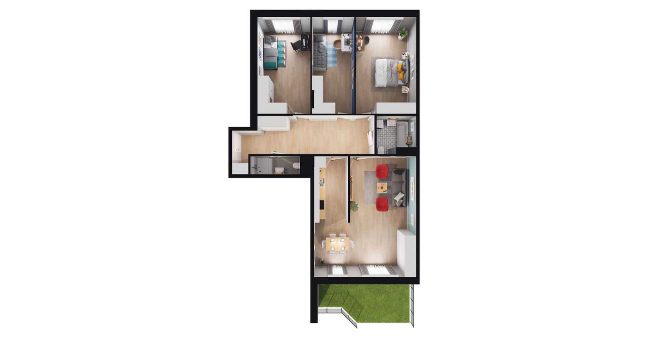 Diamentowe Tarasy | komfortowe mieszkanie C/M30 - Pełny obrazek: 3/8