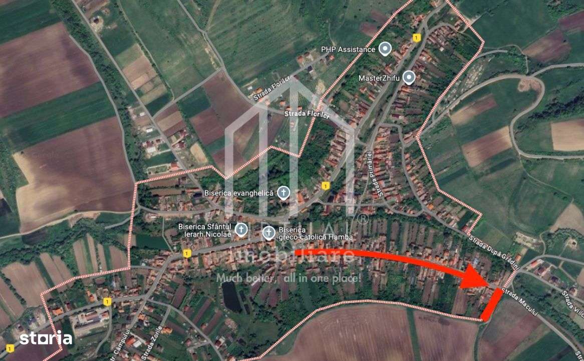 Teren intravilan de vanzare in loc Hamba, 1397 mp - Imagine principală: 2/3
