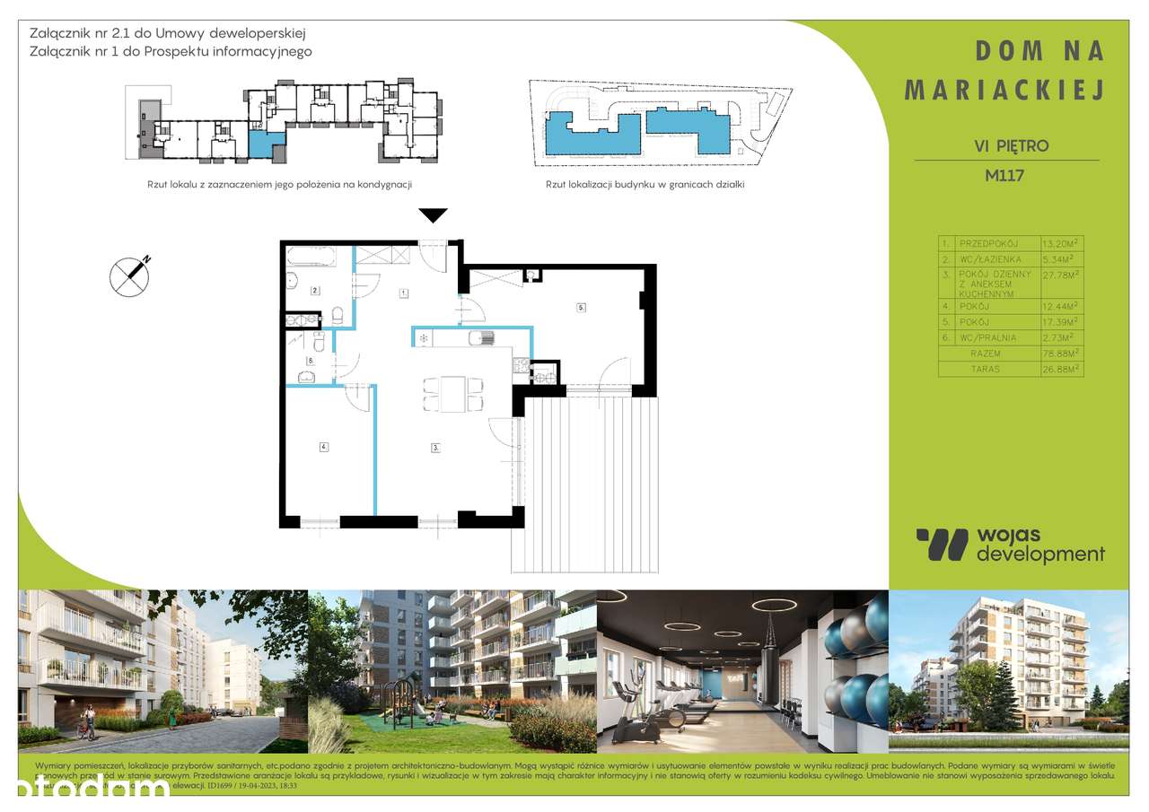 Dom na Mariackiej | mieszkanie M117 - Pełny obrazek: 3/8
