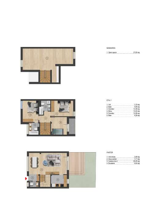 VILE MODERNE IN COMPLEX DE CASE INȘIRUITE – STR. EROULUI, CHIAJNA-15