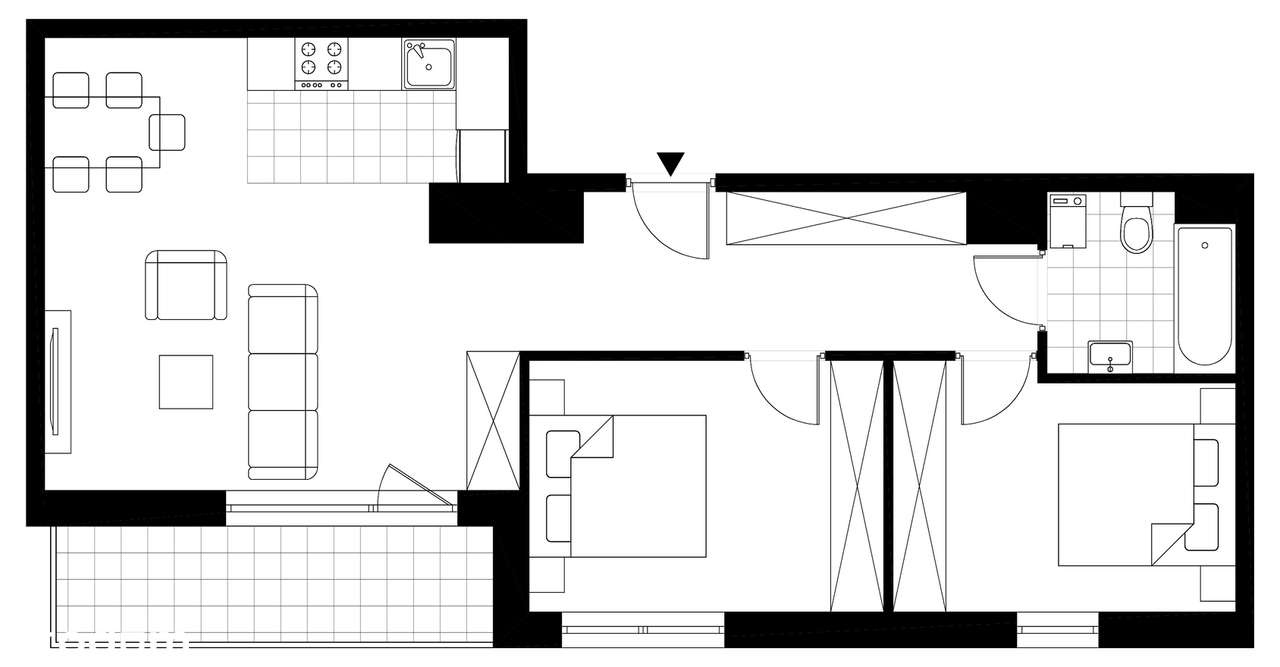 3-pokojowe mieszkanie 65m2 + taras Bez Pośredników - Pełny obrazek: 3/8