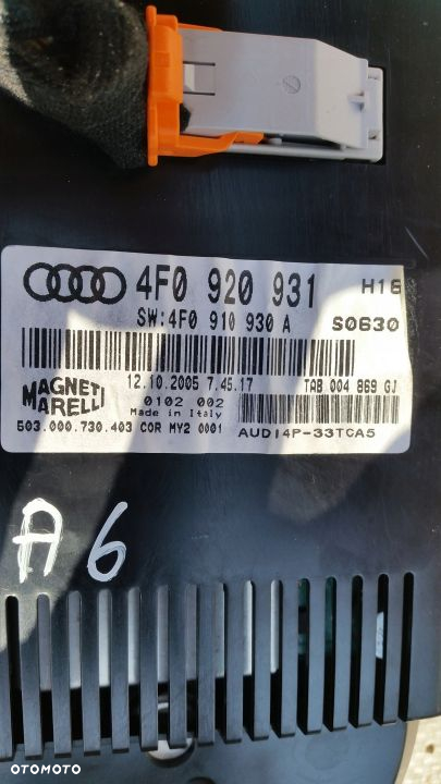 AUDI A6 C6 LICZNIK ZEGAR 4F0920931 - 3