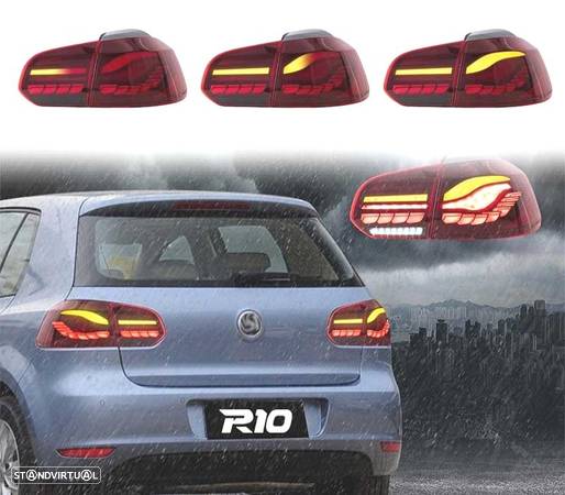 FAROLINS FULL LED GOLF 6 LIGHT BAR OLED VERMELHO ESCURO - 3