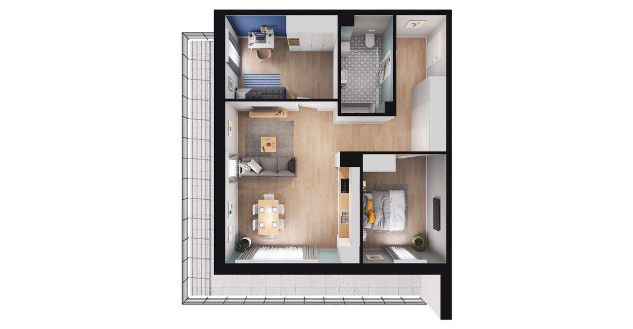 Osiedle Dębowy Park | mieszkanie 3-pok. | H15 - Pełny obrazek: 3/9