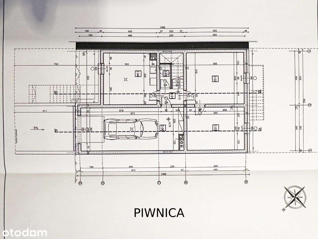 Działka z szeregiem w budowie, etap fundamentów - Pełny obrazek: 3/5