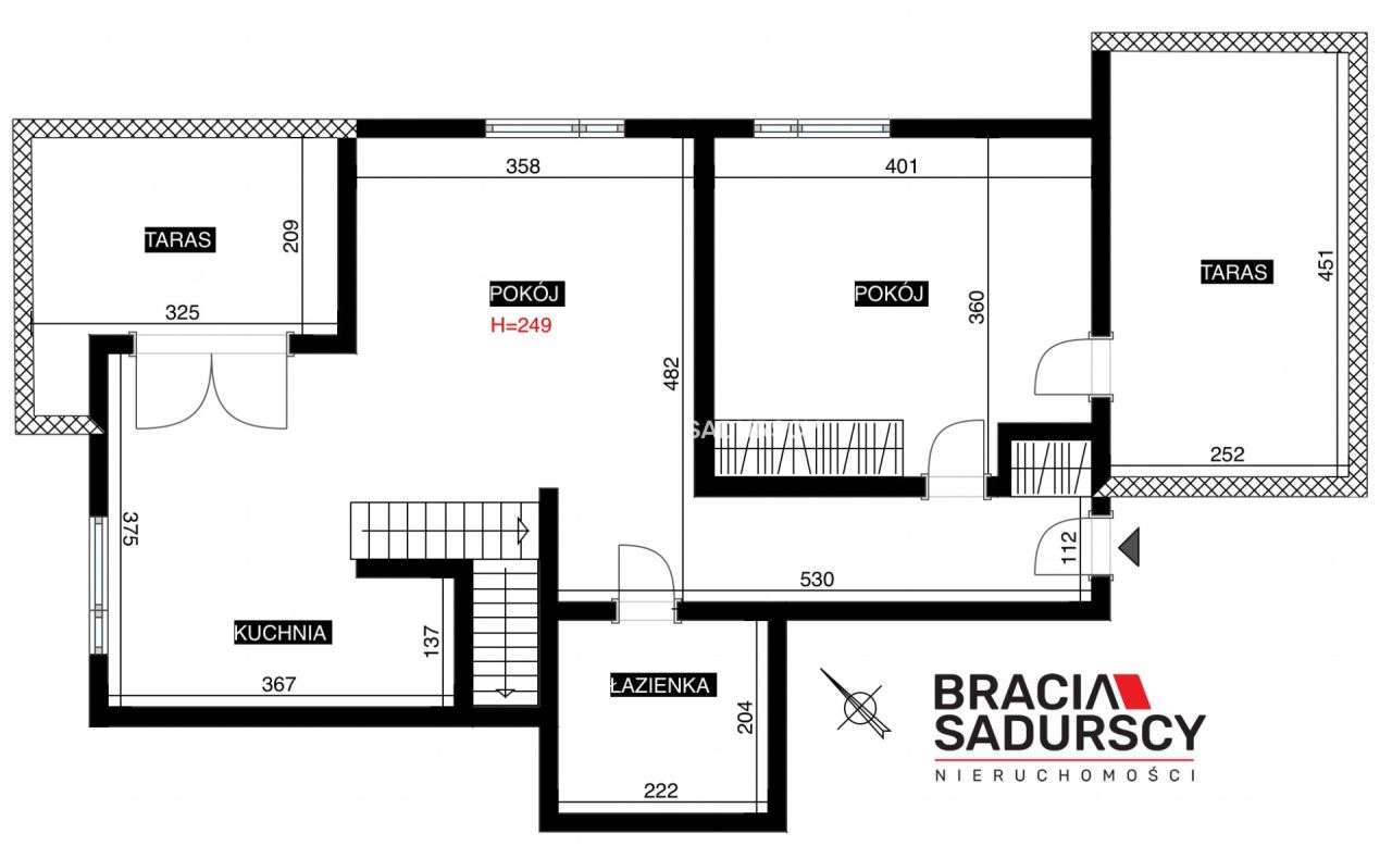 Przestronne mieszkanie z dużym tarasam / parking-2