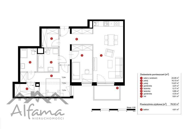 Apartament z widokiem na rzekę|2 Garderoby|2 Łazienki|Gotowy-1
