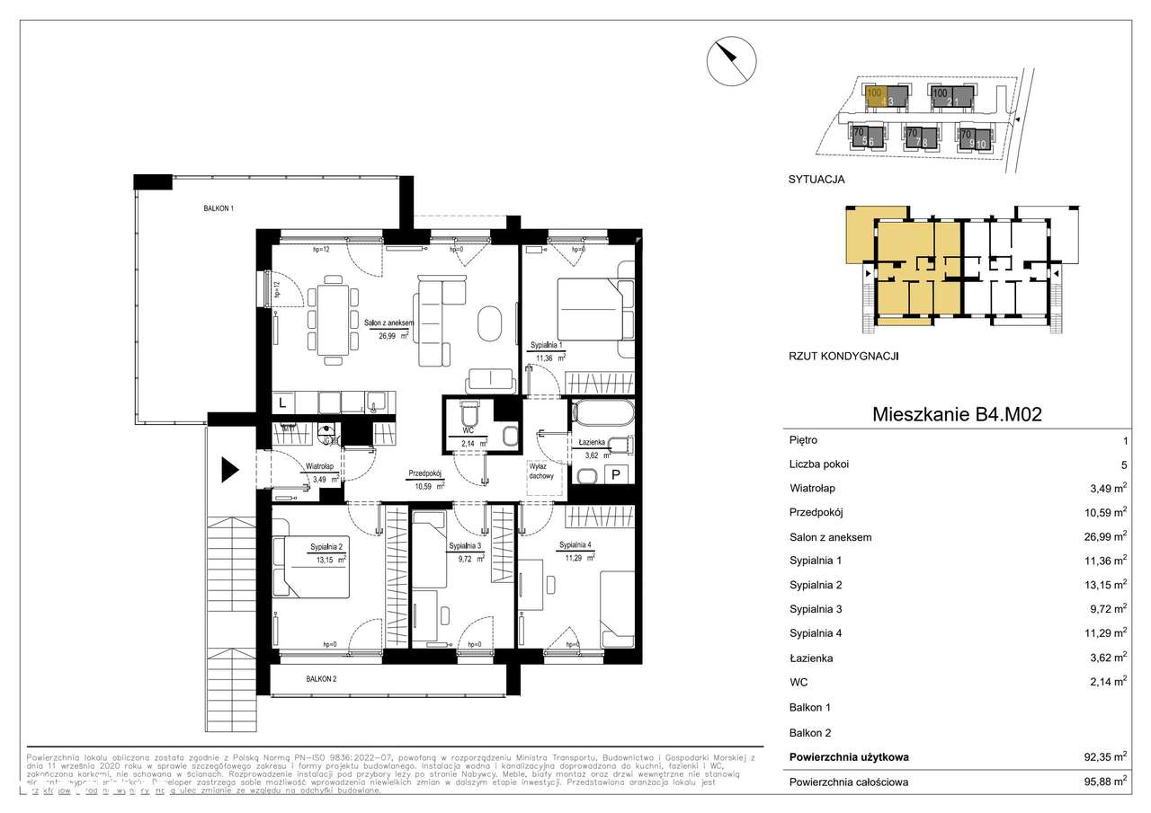 4-pokojowe mieszkanie 71m2 Bez Pośredników - Pełny obrazek: 2/7