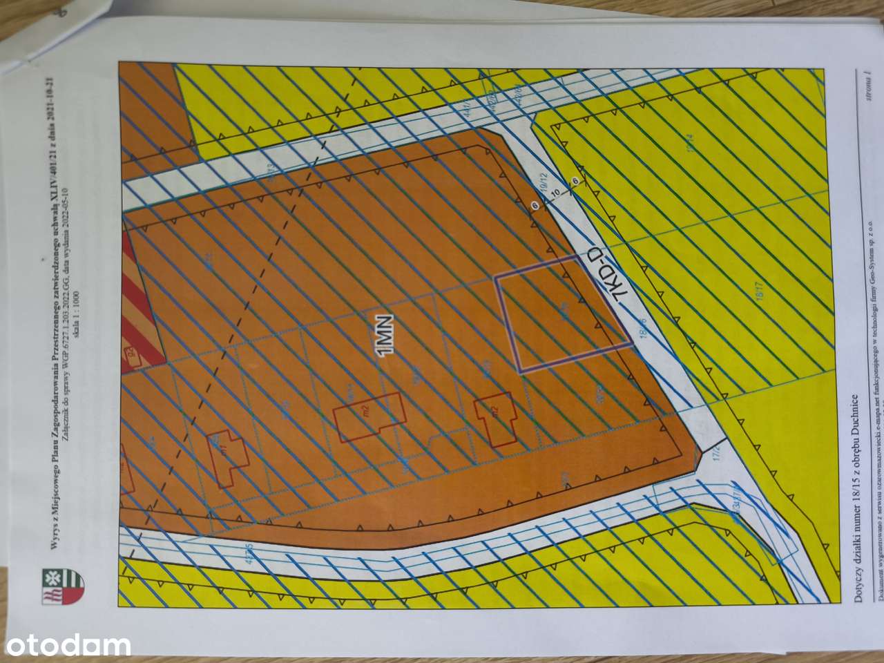 Działka budowlana w Duchnicach 1100m2 - Pełny obrazek: 2/3