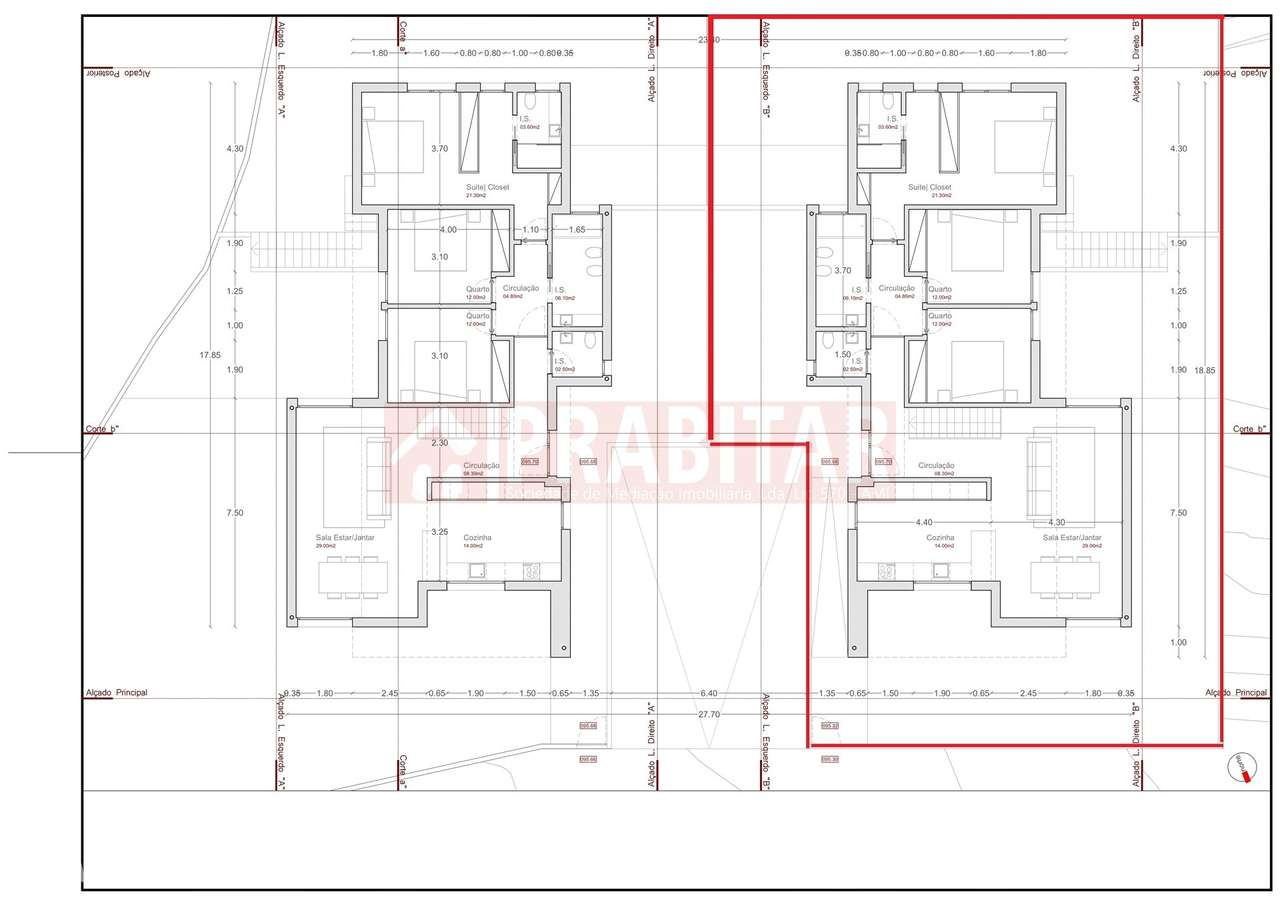 MORADIA TIPO T4 COM GARAGEM e grande terreno plano  NOVA-16