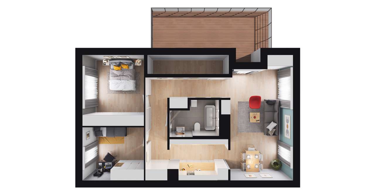 Osiedle Zagajnik | mieszkanie 3-pok. | 47 / B - Pełny obrazek: 4/8