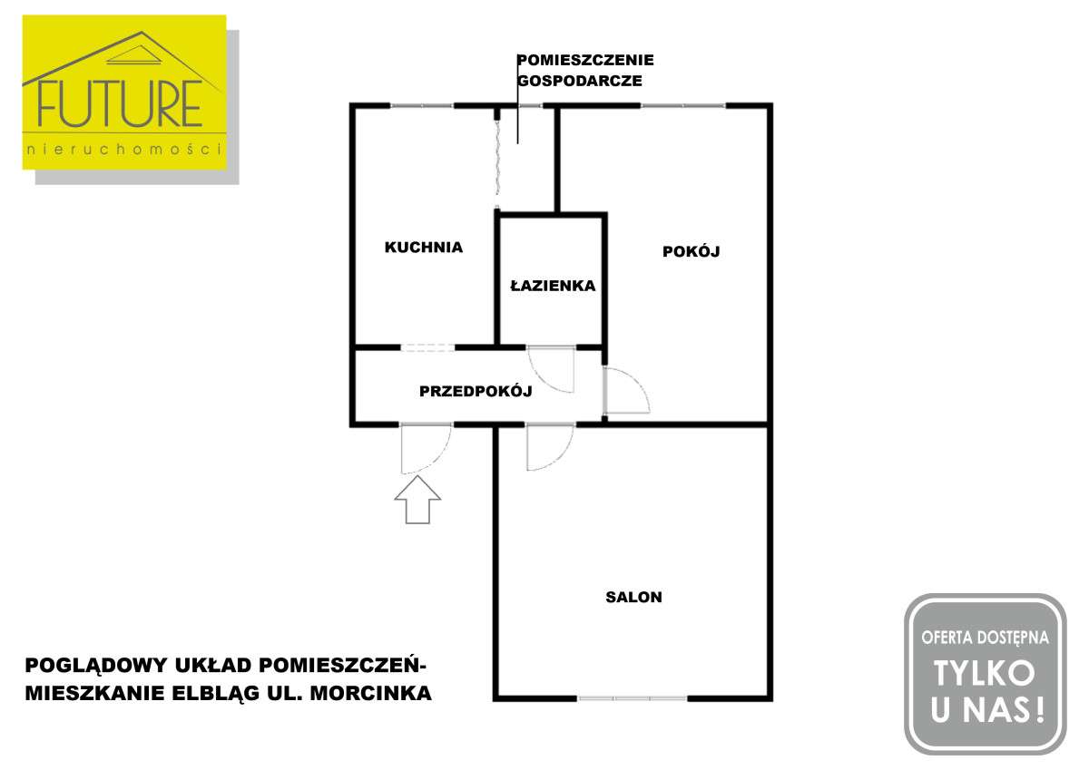 Ładne dwupokojowe mieszkanie 48.4m2 po remoncie-17