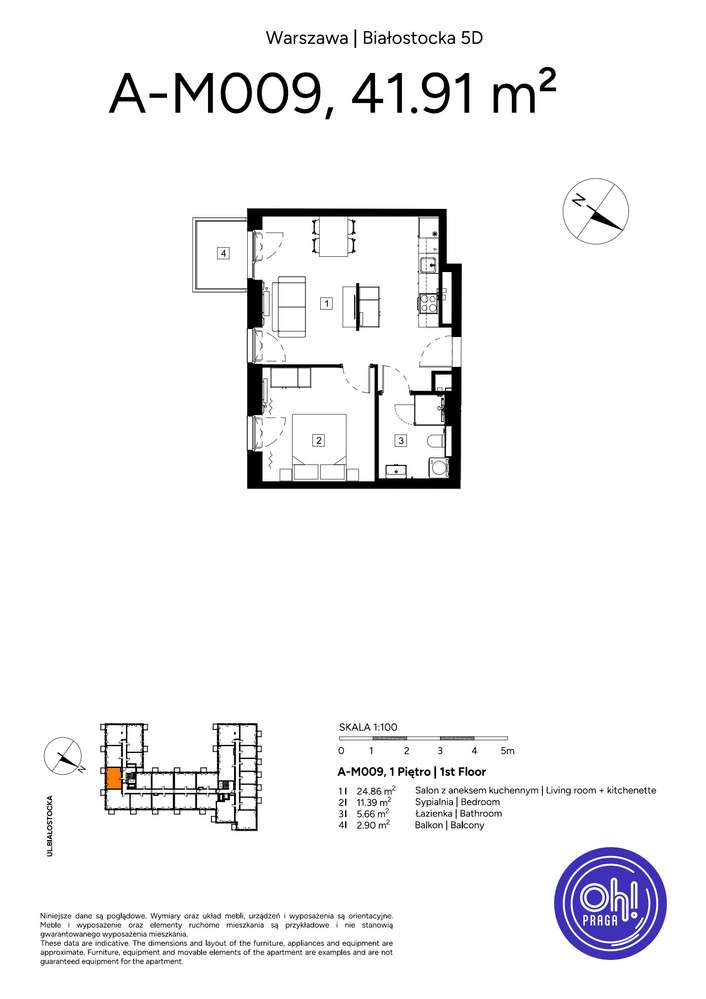 2-pokojowe mieszkanie 41m2 + balkon Bez Prowizji - Pełny obrazek: 2/9