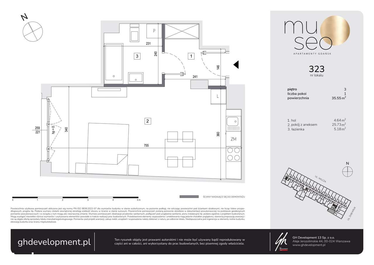 1-pokojowe mieszkanie 35m2 Bez Pośredników - Pełny obrazek: 2/7