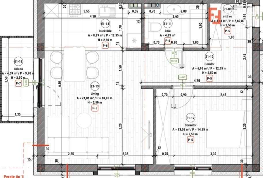 COMISION 0% Apartament cu 2 camere de 58 mp si 2 locuri de parcare - M - Imagine principală: 2/14