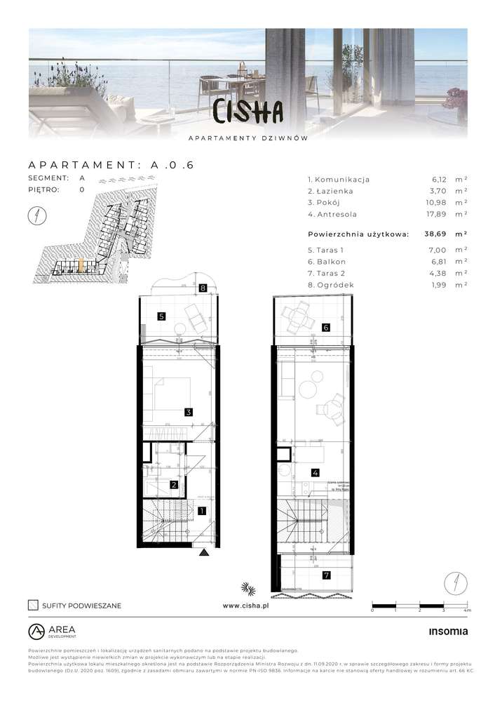 Cisha Dziwnów | mieszkanie 3-pok. | A.0.6 - Pełny obrazek: 2/7