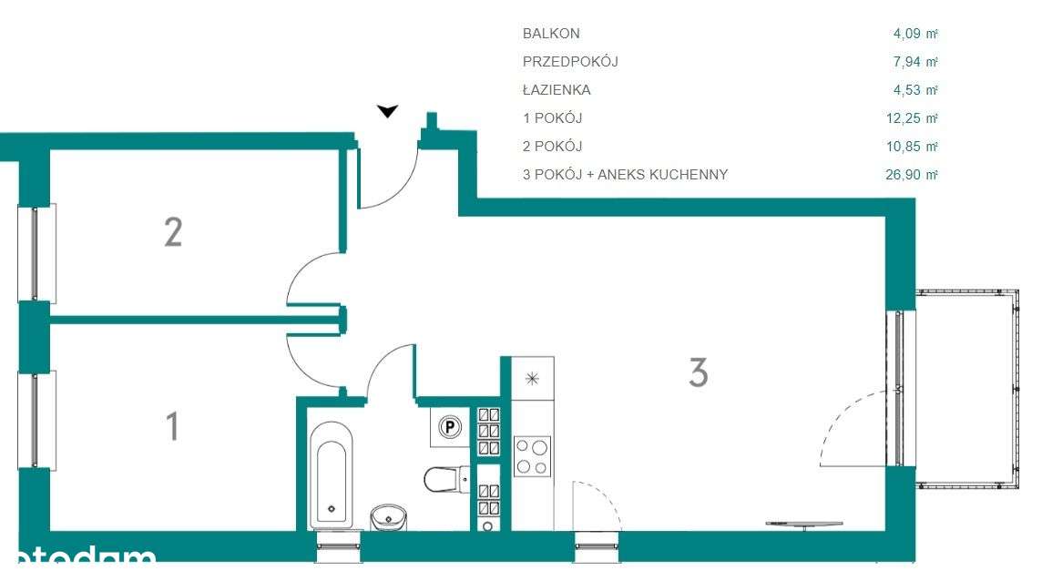 GOTOWE DO ODBIORU - Mieszkanie B1M9 - Pełny obrazek: 2/16