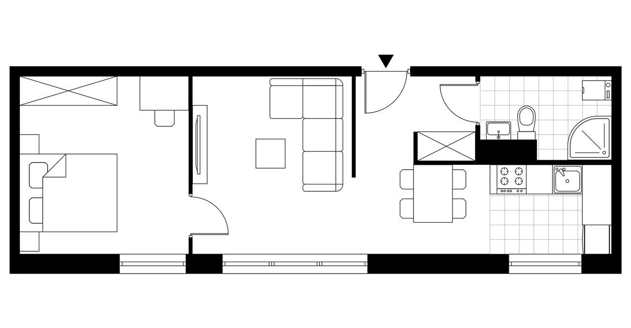 2-pokojowe mieszkanie 43m2 Bez Pośredników - Pełny obrazek: 3/8