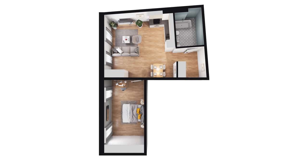 2-pokojowe mieszkanie 51m2 Bez Pośredników - Pełny obrazek: 3/9