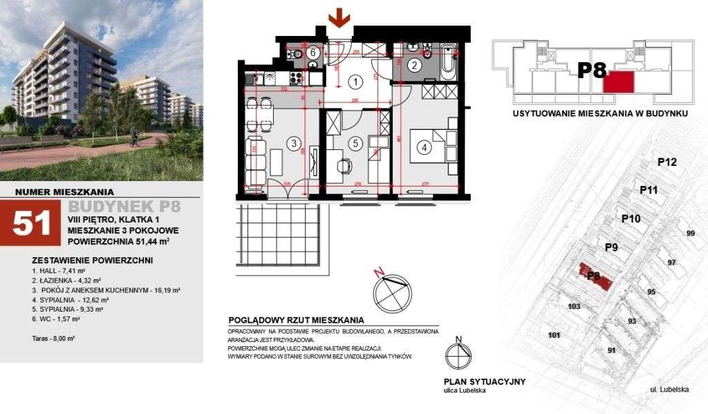 3 pokoje|garaż podziemny|Lubelska - Pełny obrazek: 5/5