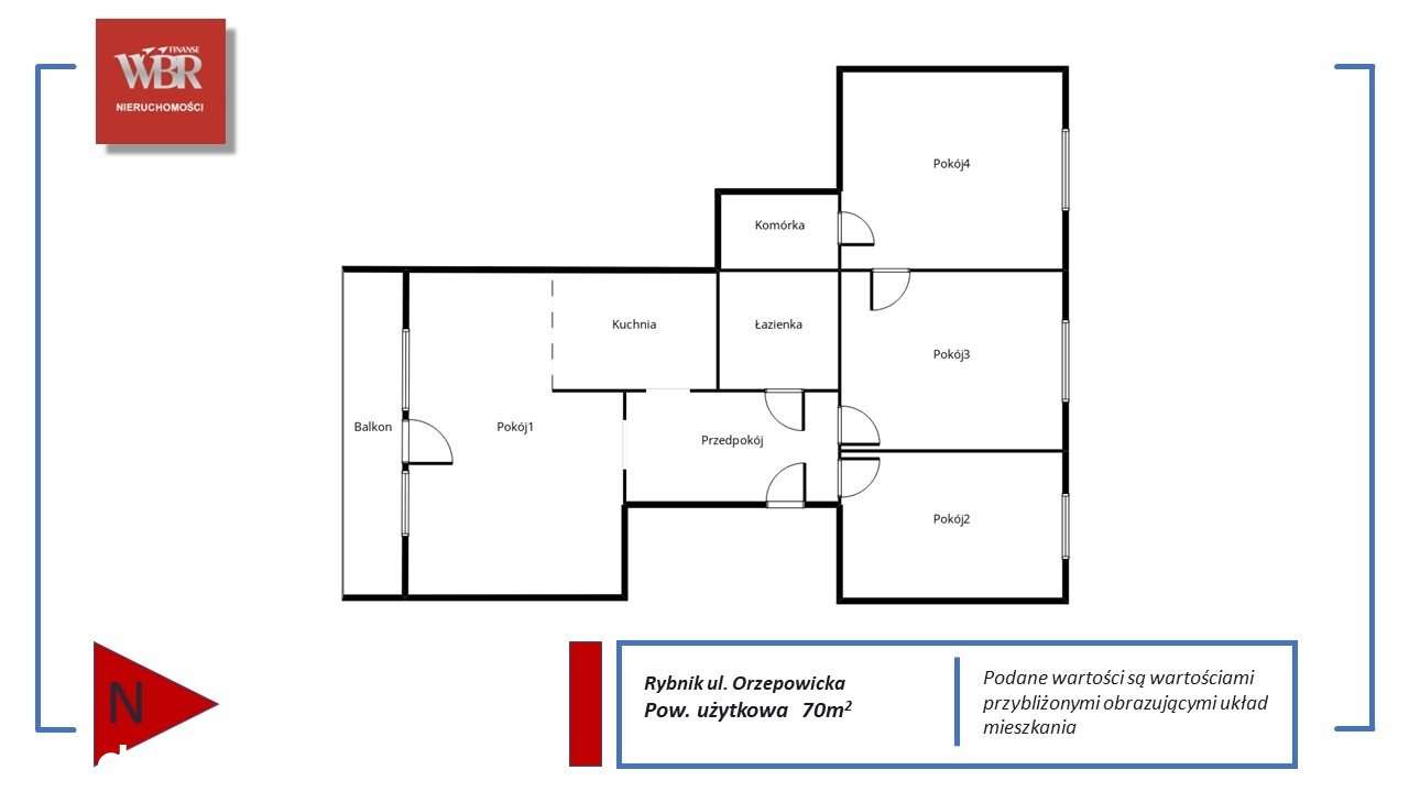 4 Pokoje 1 Piętro Duży Balkon-16