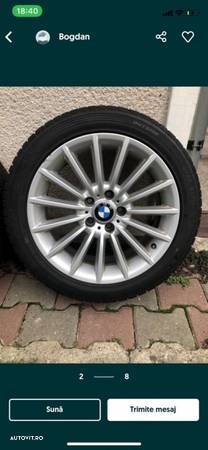 Jante Bmw Seria 5 F10/F11 cu cauc 245/45/R18 iarna dot 2015 4-5 mm 8jx18 îs30 runflat - 2