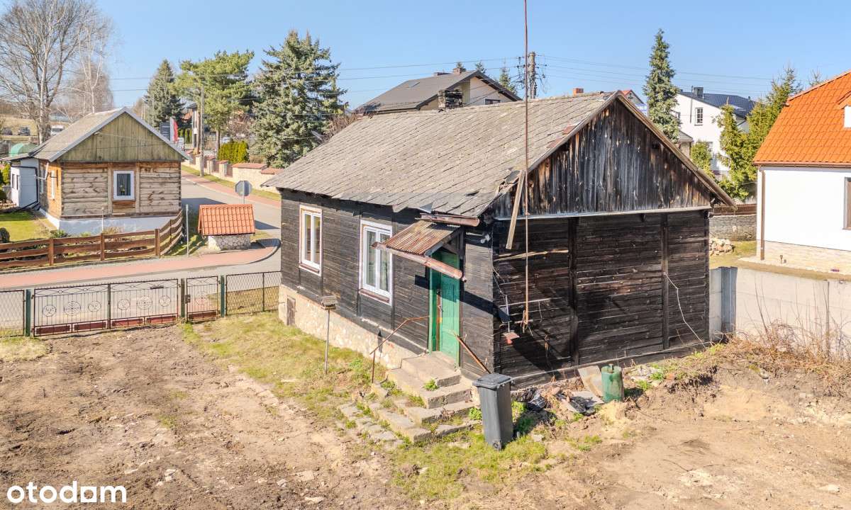 Jaskrów, duża działka z drewnianym domem - Pełny obrazek: 4/9