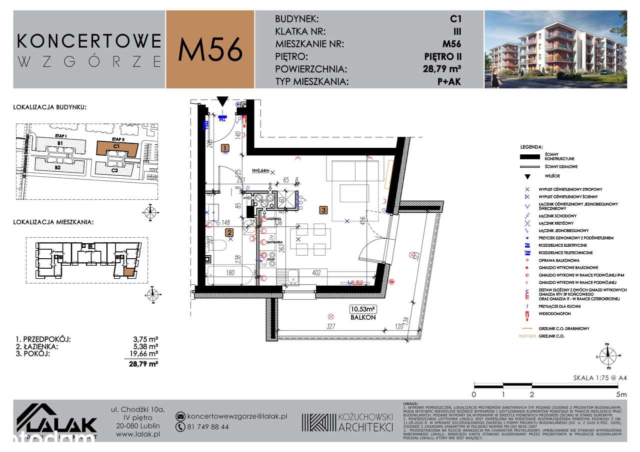 1-pokojowe mieszkanie 28m2 + balkon Bezpośrednio - Pełny obrazek: 2/7