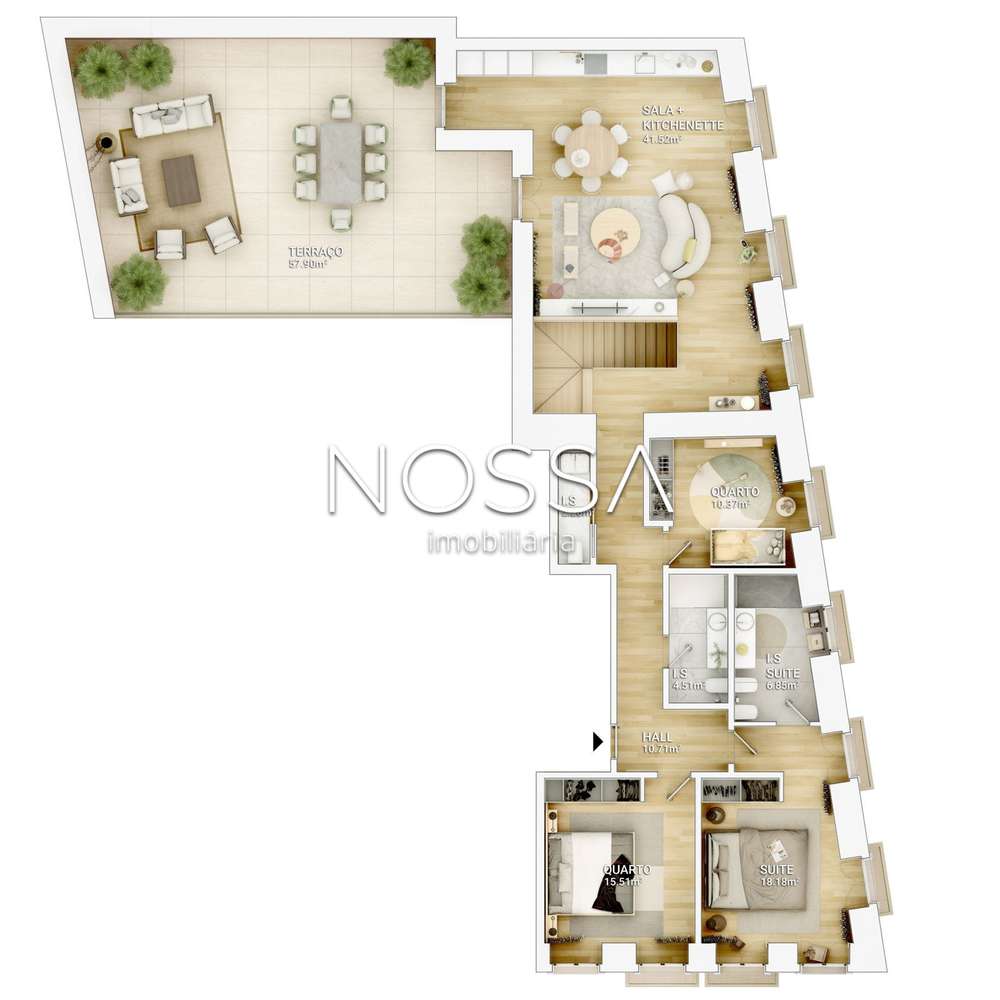 T1 EXCLUSIVO | 132m² | varanda | Rua da Alegria-25