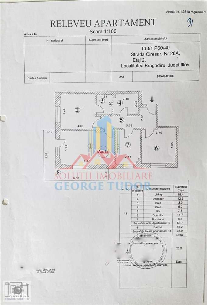 Ap. 3 camere, 79 mp, Bragadiru - Prelungirea Ghencea, Str.Ciresar 26A-1