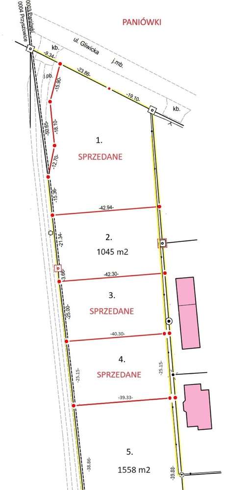 Ostatnia działka budowlana o pow. 1045 m2 - Paniówki ul. Gliwicka - Pełny obrazek: 5/6