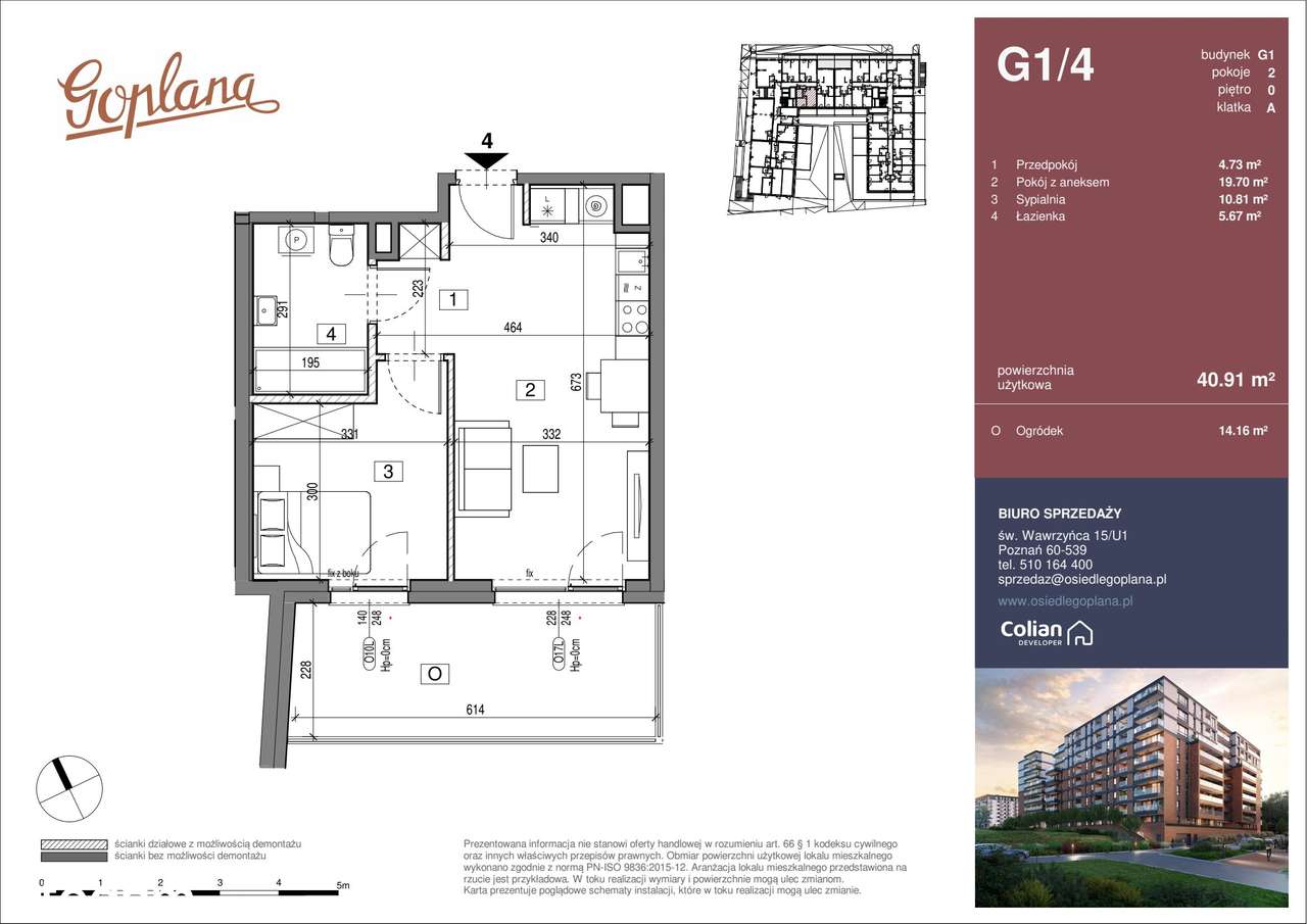Osiedle Goplana | mieszkanie 2-pok. | G1/4 - Pełny obrazek: 2/7