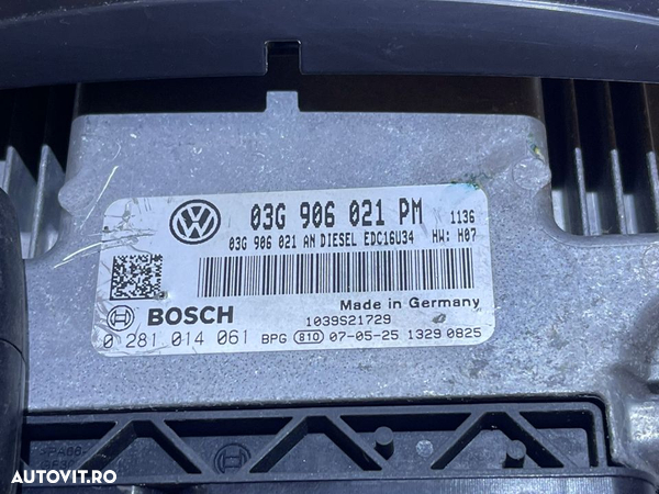 Kit Pornire ECU Calculator Motor Cip Cheie Ceas Bord cu Imobilizator Volkswagen Jetta 1.9 TDI BXE 2005 - 2011 Cod 03G906021PM 0281014061 03G906021AN - 4