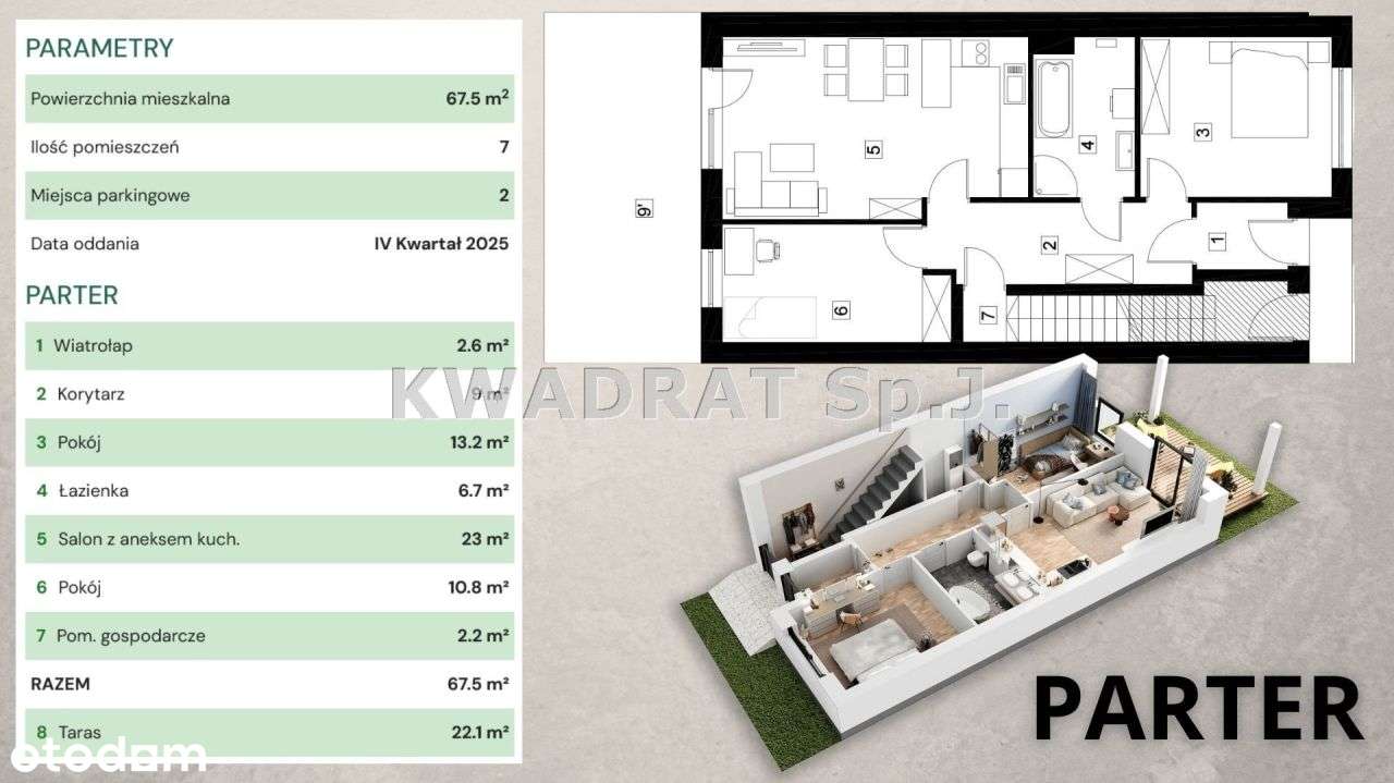 Nowoczesne mieszkania o pow. 67,50 m2 - Hanulin - Pełny obrazek: 5/6