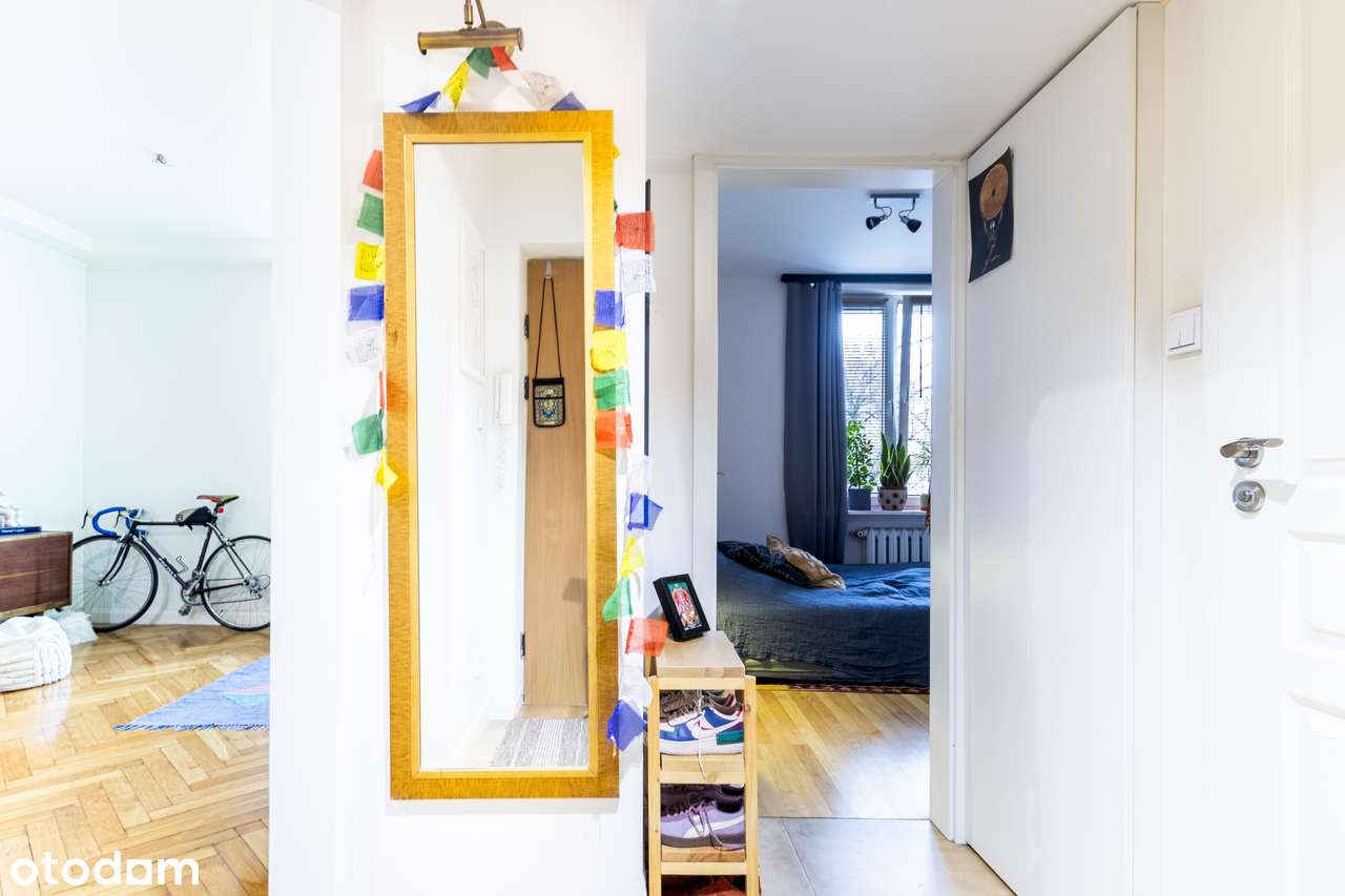 2 pok. | wysokie sufity | kamienica | klimatyczne | Saska Kępa-7