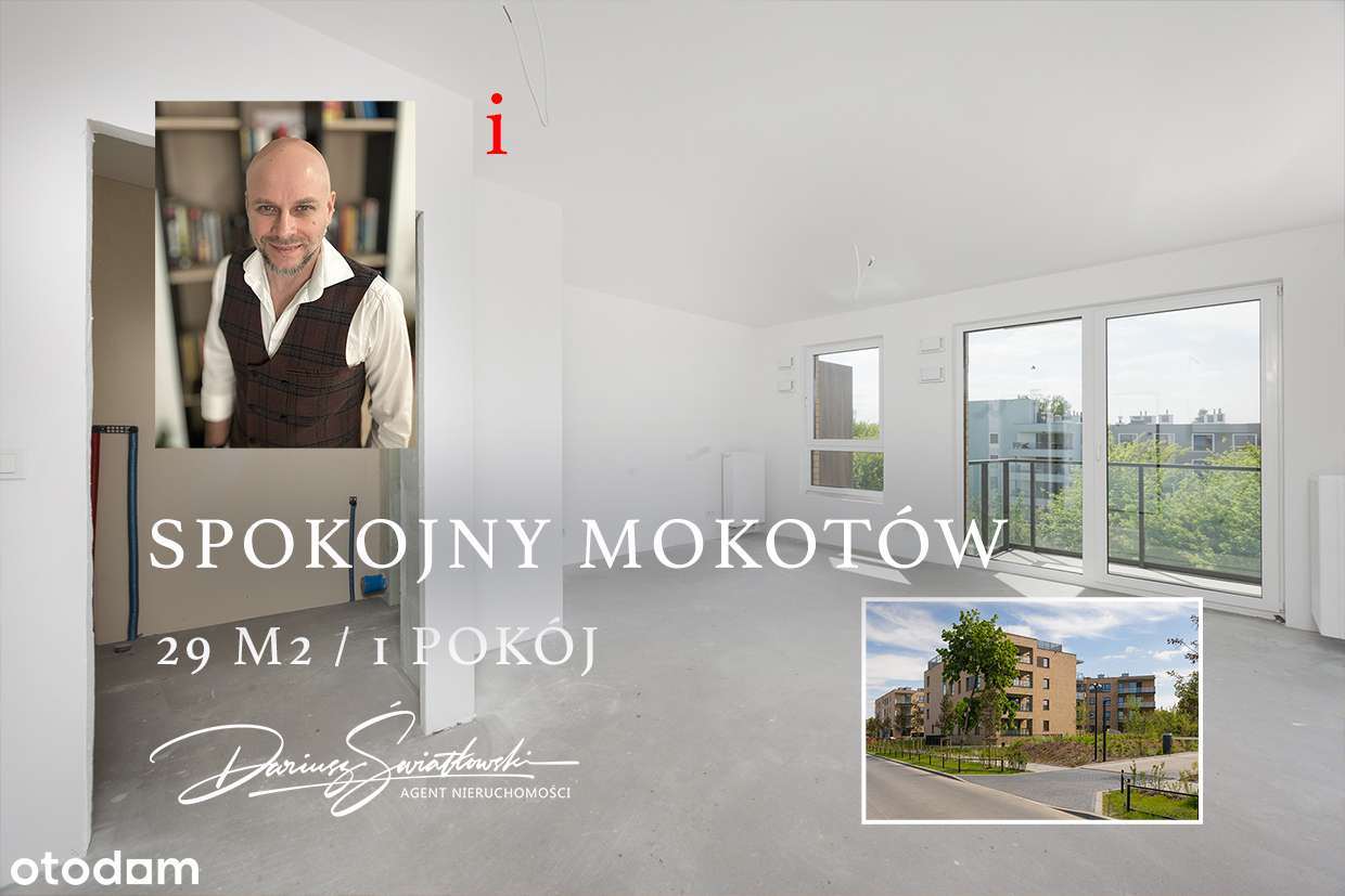 Do wykończenia. Mokotów, na pięknym nowym osiedlu z dużym balkonem.