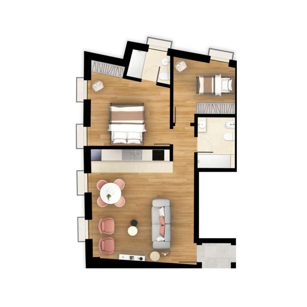 Apartamento T2 novo, com rentabilidade garantida nos Anjos-20