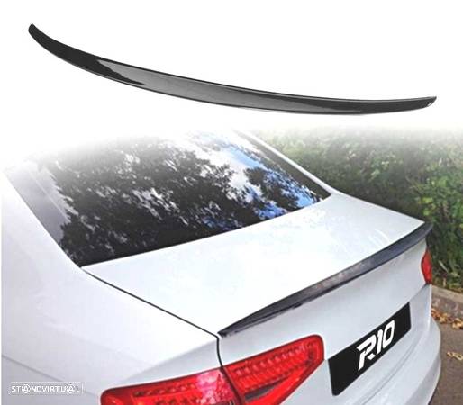 AILERON LOOK S4 PARA AUDI A4 B8 08-11 PRETO BRILHANTE - 1