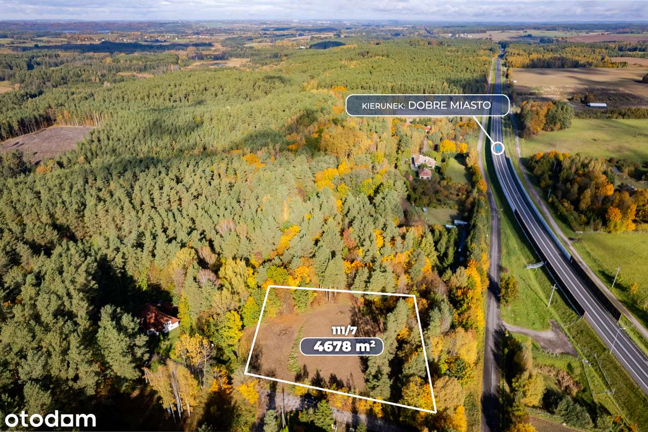 Działka budowlana 4671 m2 Spręcowo Gmina Dywity-4